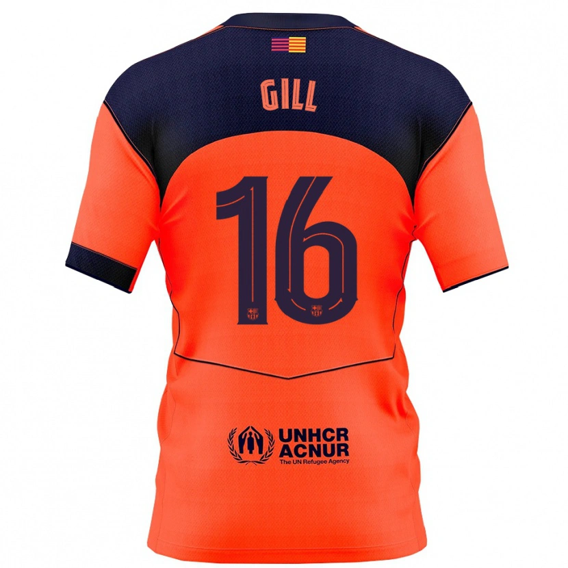 Danxen Kinder Adrian Gill #16 Orange Marine Ausweichtrikot Trikot 2025/26 T-Shirt