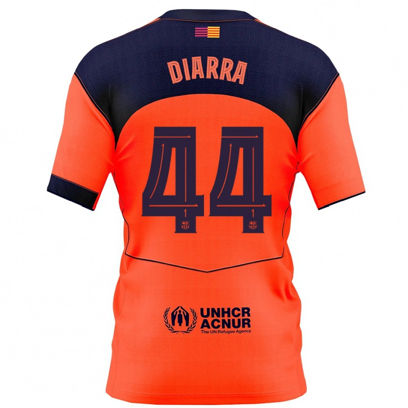 Danxen Kinder Ibrahim Diarra #44 Orange Marine Ausweichtrikot Trikot 2025/26 T-Shirt