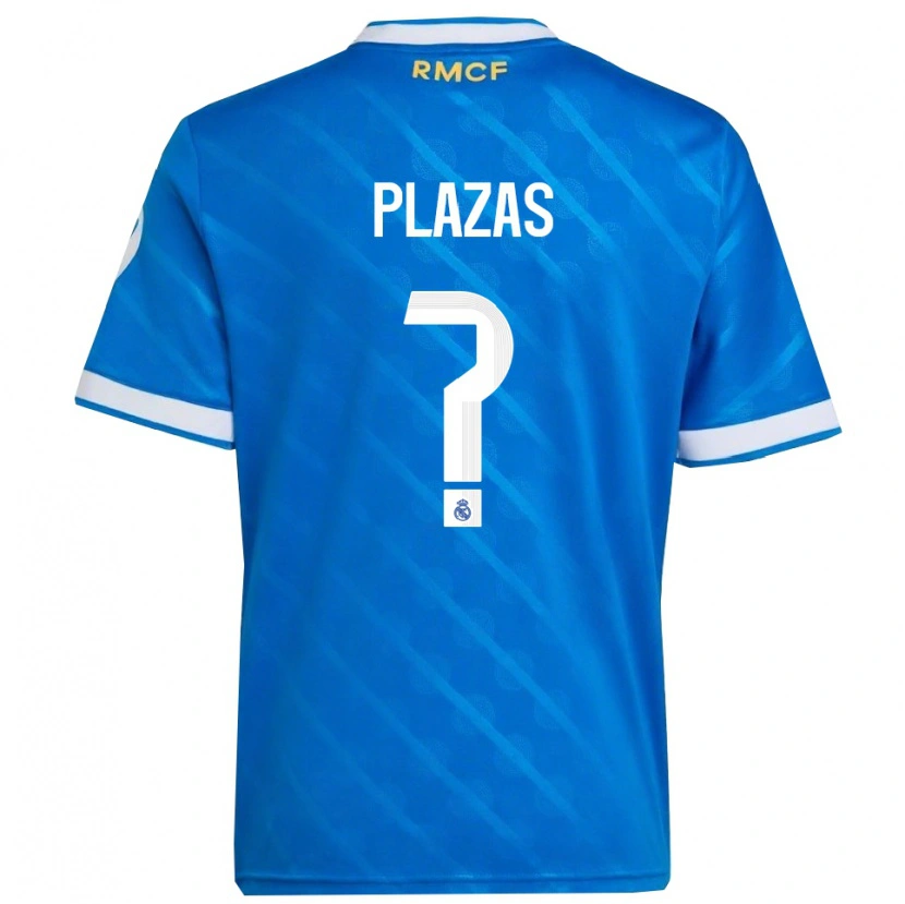 Danxen Kinder Victor Plazas #0 Blau Weiß Ausweichtrikot Trikot 2025/26 T-Shirt