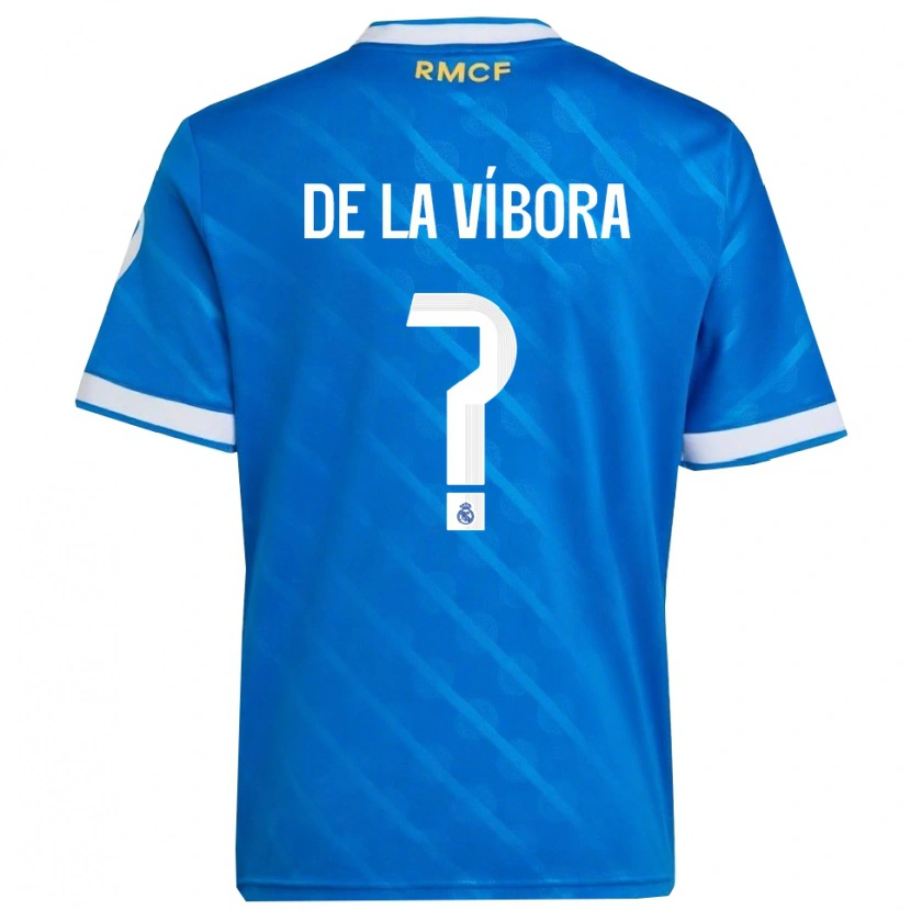 Danxen Kinder David De La Víbora #0 Blau Weiß Ausweichtrikot Trikot 2025/26 T-Shirt