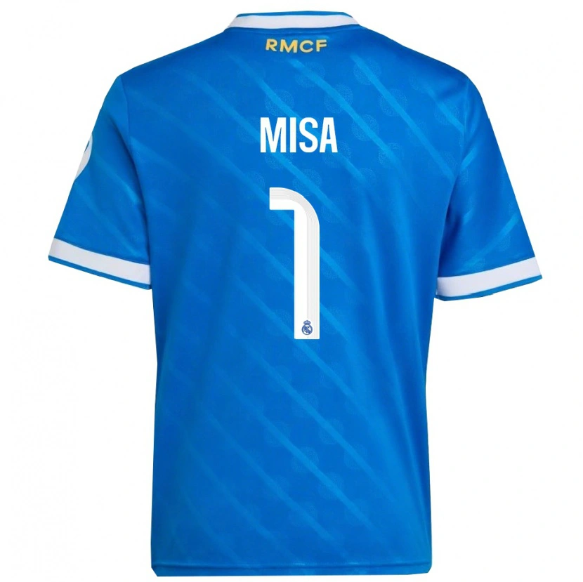 Danxen Kinder Misa Rodríguez #1 Blau Weiß Ausweichtrikot Trikot 2025/26 T-Shirt