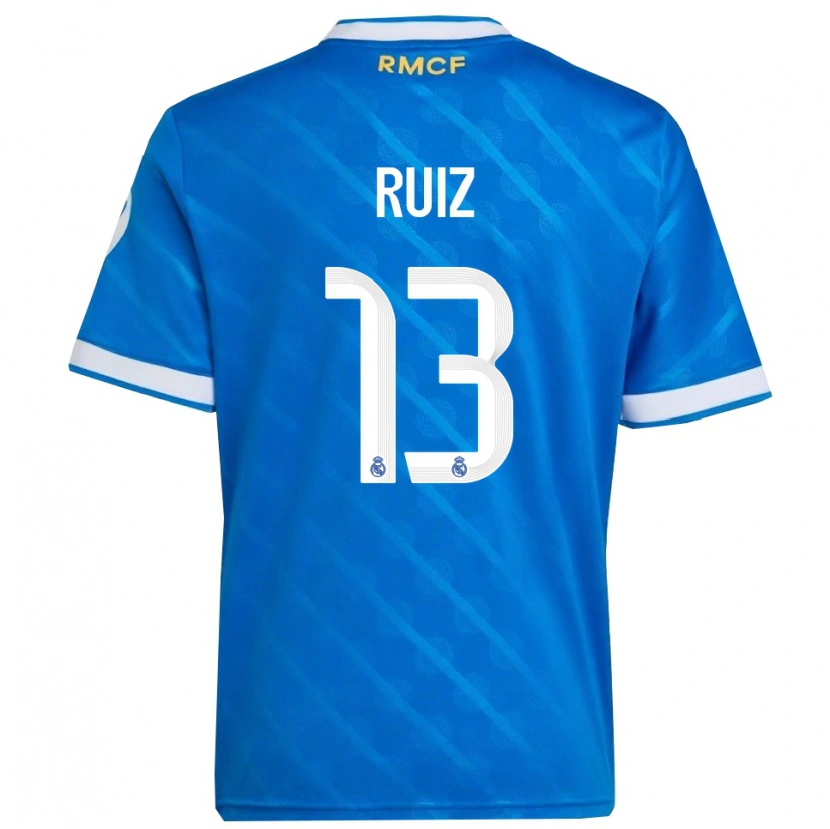Danxen Kinder Guillermo Ruiz #13 Blau Weiß Ausweichtrikot Trikot 2025/26 T-Shirt