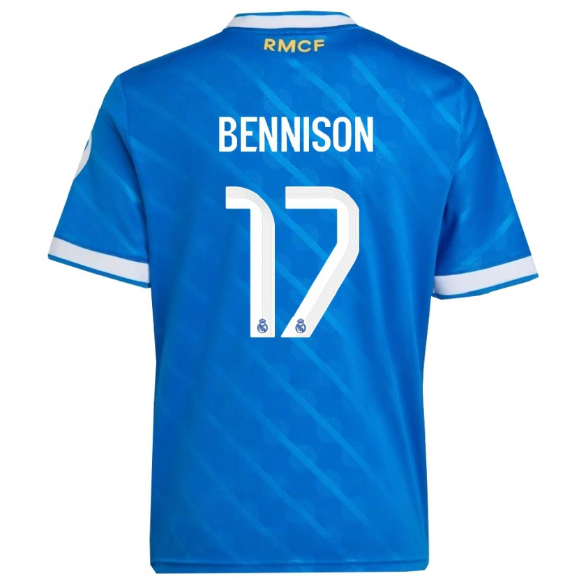 Danxen Kinder Hanna Bennison #17 Blau Weiß Ausweichtrikot Trikot 2025/26 T-Shirt