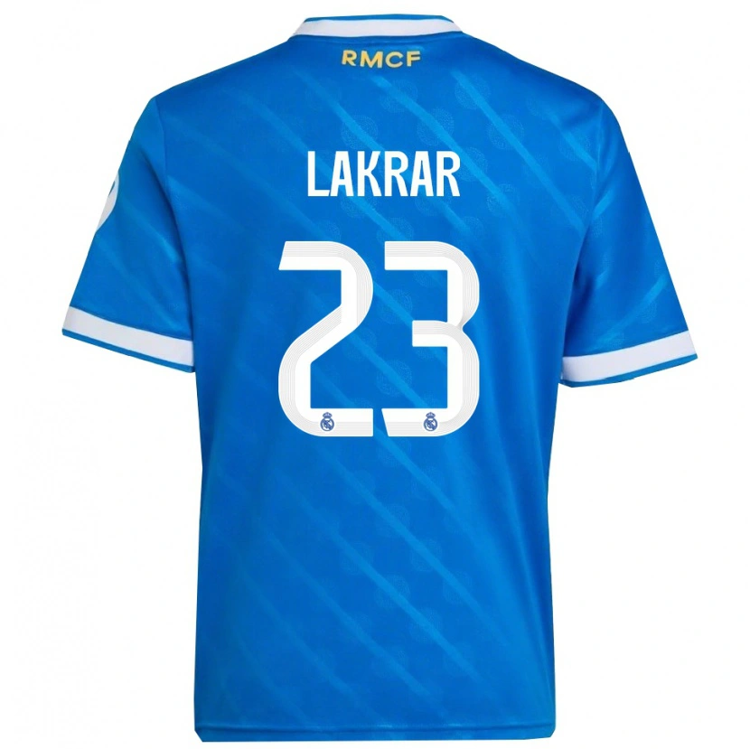 Danxen Kinder Maëlle Lakrar #23 Blau Weiß Ausweichtrikot Trikot 2025/26 T-Shirt