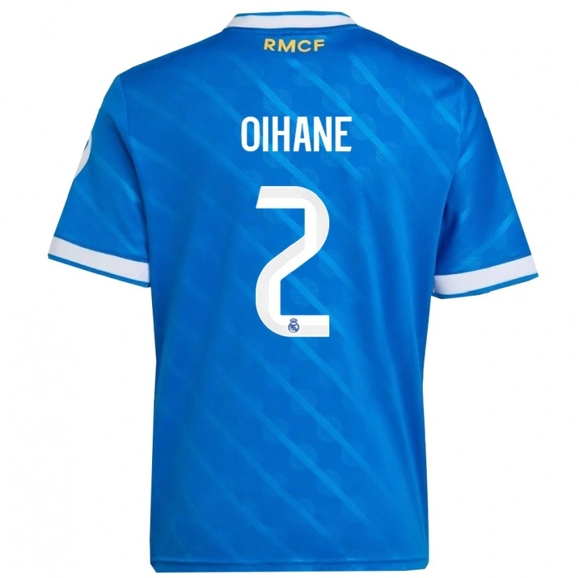 Danxen Kinder Oihane Hernández #2 Blau Weiß Ausweichtrikot Trikot 2025/26 T-Shirt