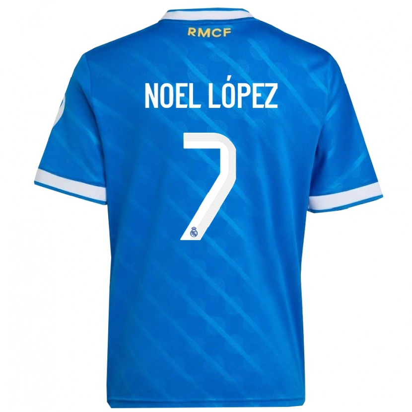 Danxen Kinder Noel López #7 Blau Weiß Ausweichtrikot Trikot 2025/26 T-Shirt