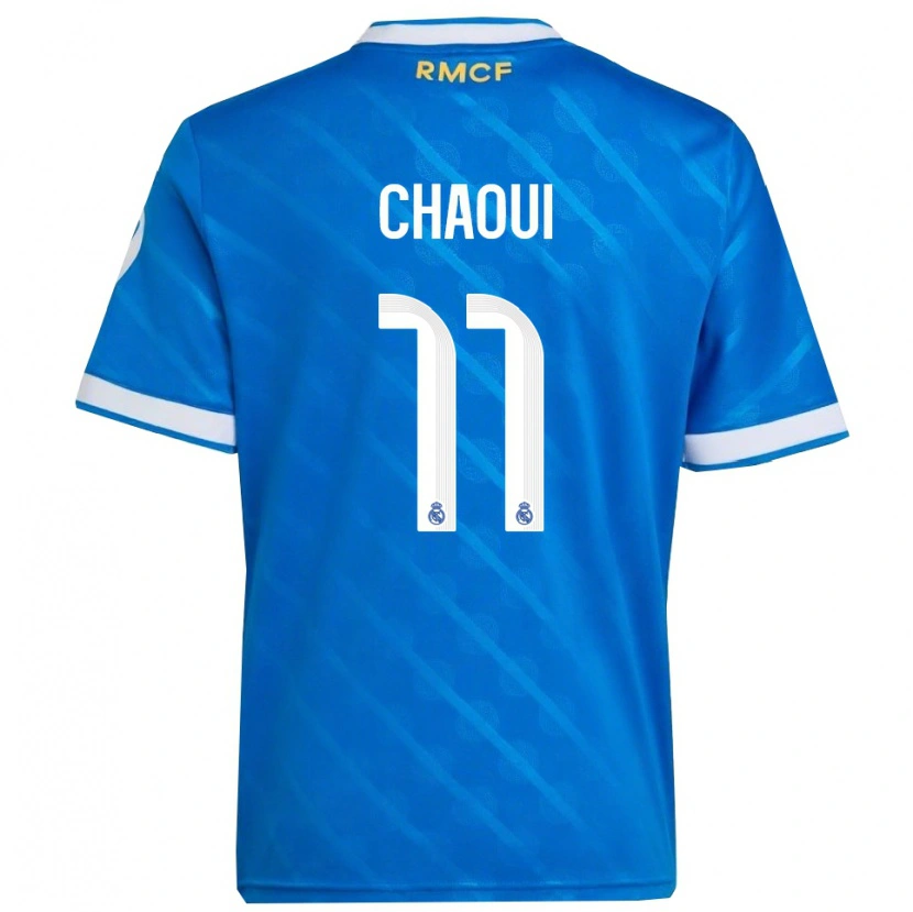 Danxen Kinder Omar Chaoui #11 Blau Weiß Ausweichtrikot Trikot 2025/26 T-Shirt