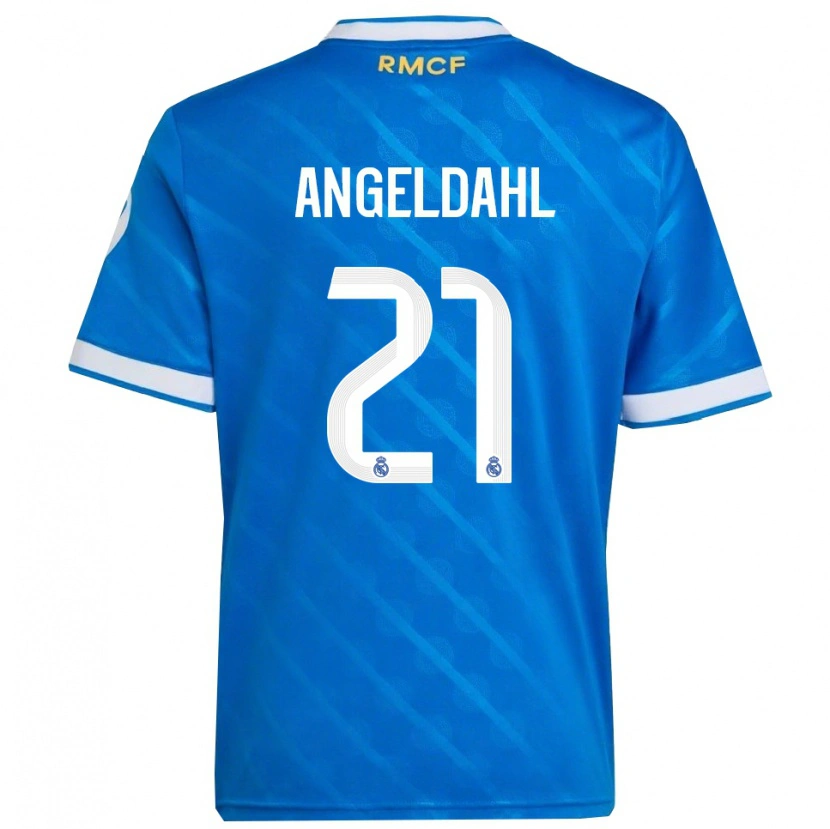 Danxen Kinder Filippa Angeldahl #21 Blau Weiß Ausweichtrikot Trikot 2025/26 T-Shirt