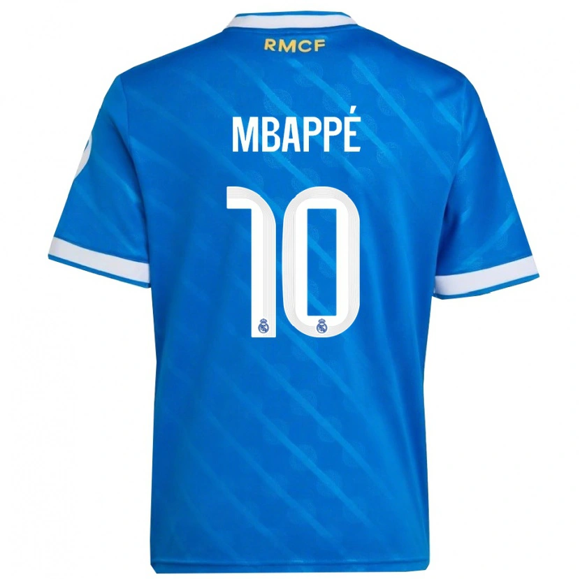 Danxen Kinder Kylian Mbappé #10 Blau Weiß Ausweichtrikot Trikot 2025/26 T-Shirt