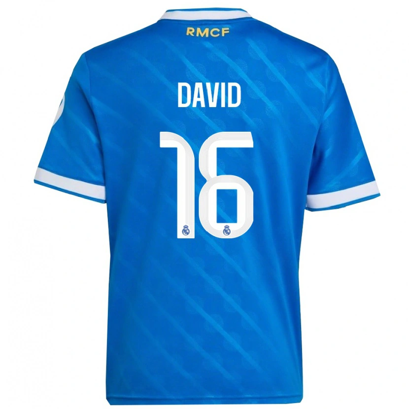 Danxen Kinder Antonio David #16 Blau Weiß Ausweichtrikot Trikot 2025/26 T-Shirt
