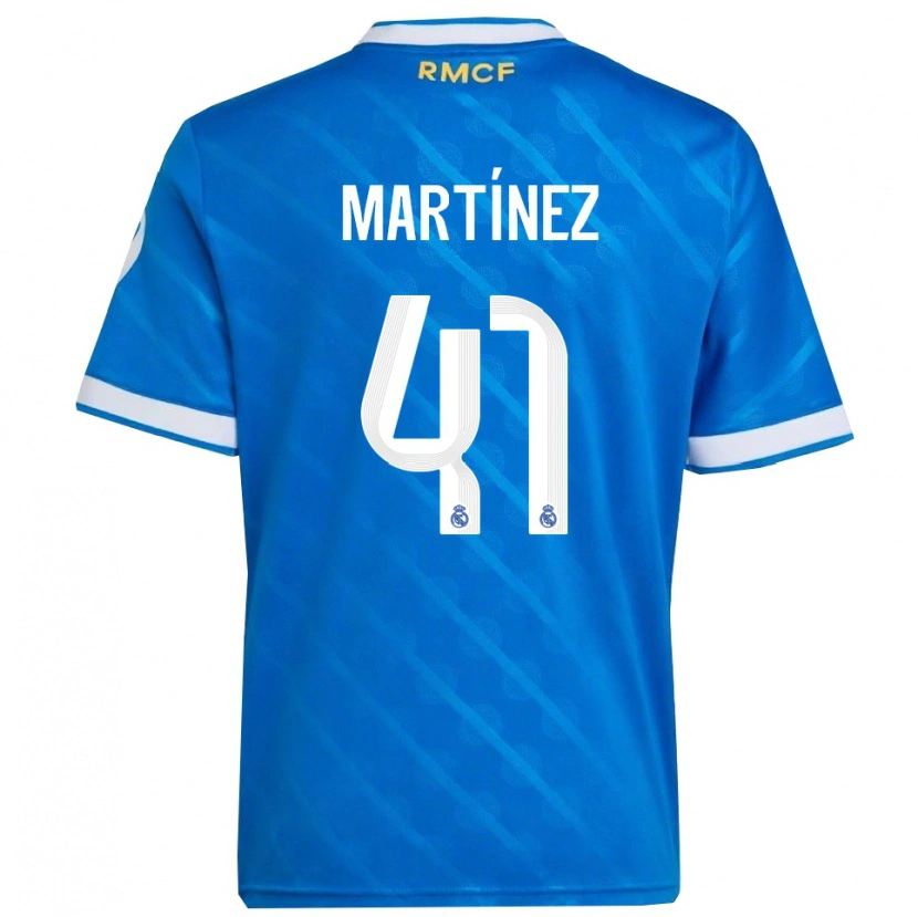 Danxen Kinder Joan Martínez #41 Blau Weiß Ausweichtrikot Trikot 2025/26 T-Shirt
