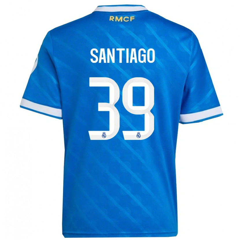 Danxen Kinder Aimar Santiago #39 Blau Weiß Ausweichtrikot Trikot 2025/26 T-Shirt