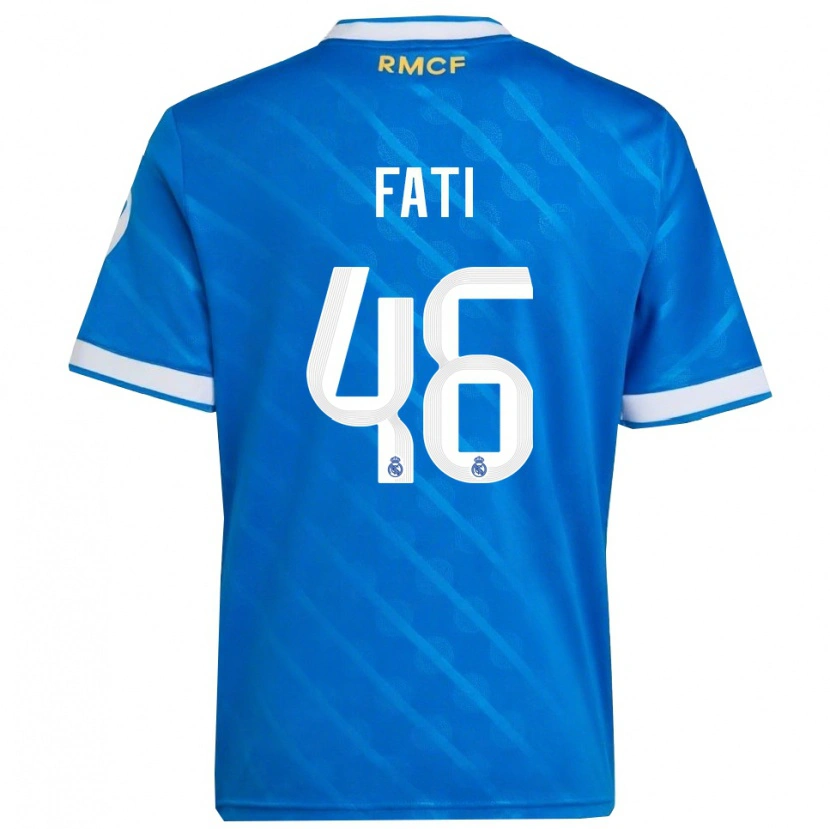 Danxen Kinder Lamini Fati #46 Blau Weiß Ausweichtrikot Trikot 2025/26 T-Shirt