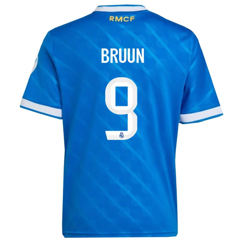 Danxen Kinder Signe Bruun #9 Blau Weiß Ausweichtrikot Trikot 2025/26 T-Shirt