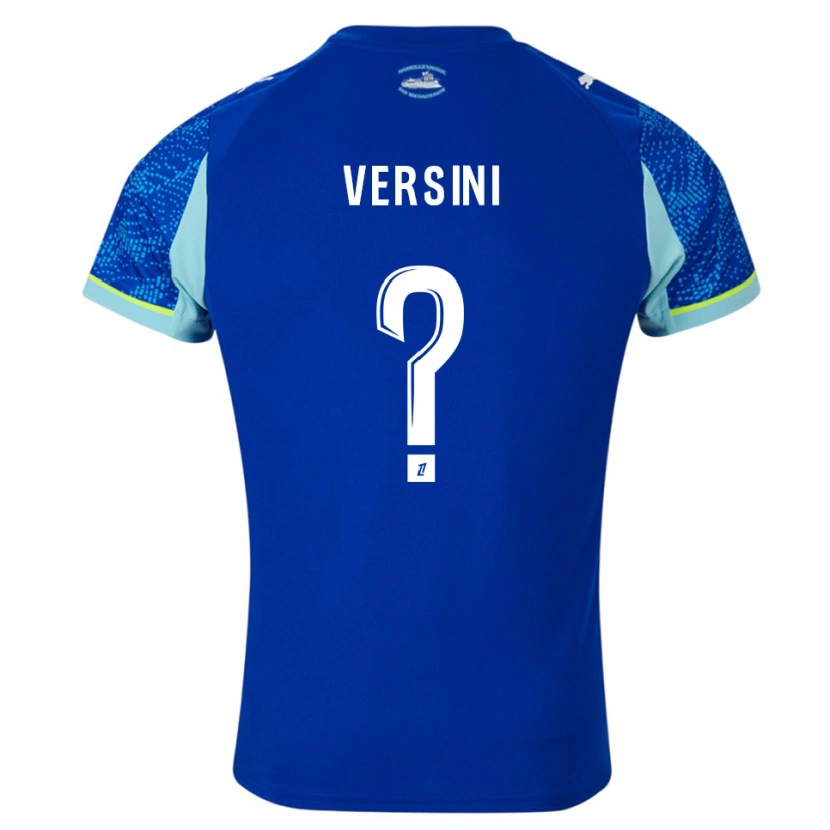 Danxen Kinder Santiago Versini #0 Himmelblau Weiß Ausweichtrikot Trikot 2025/26 T-Shirt