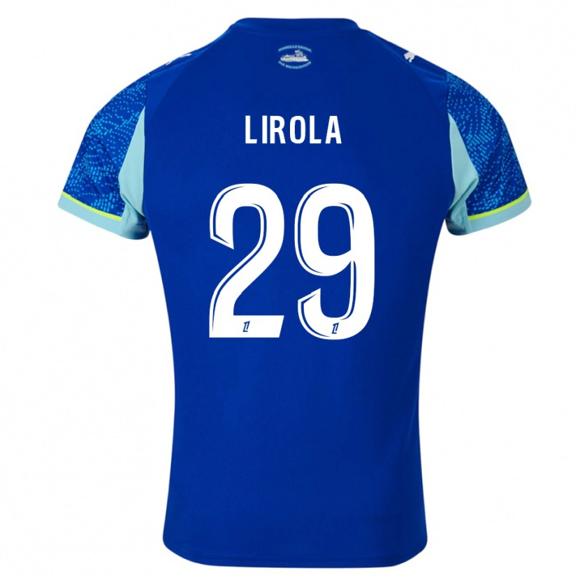 Danxen Kinder Pol Lirola #29 Himmelblau Weiß Ausweichtrikot Trikot 2025/26 T-Shirt
