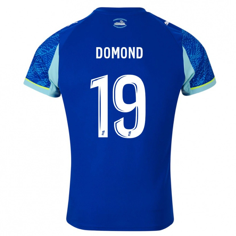 Danxen Kinder Chelsea Domond #19 Himmelblau Weiß Ausweichtrikot Trikot 2025/26 T-Shirt