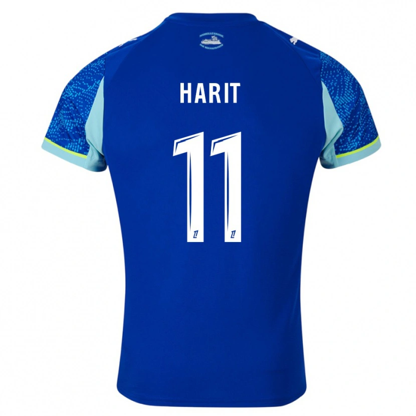 Danxen Kinder Amine Harit #11 Himmelblau Weiß Ausweichtrikot Trikot 2025/26 T-Shirt