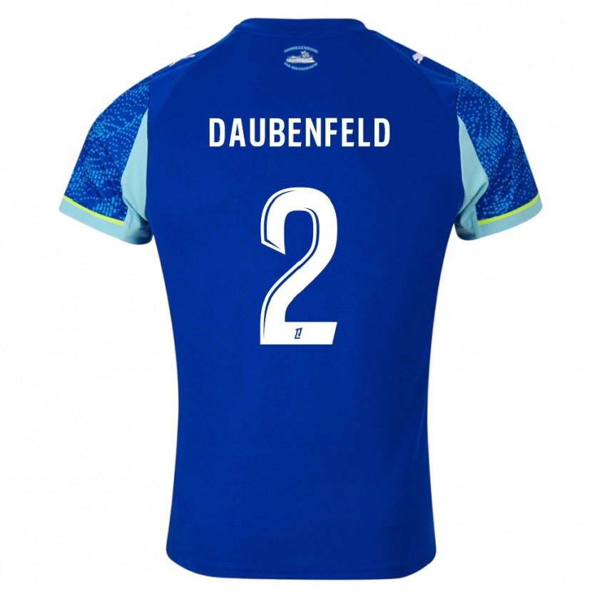 Danxen Kinder Lucas Daubenfeld #2 Himmelblau Weiß Ausweichtrikot Trikot 2025/26 T-Shirt