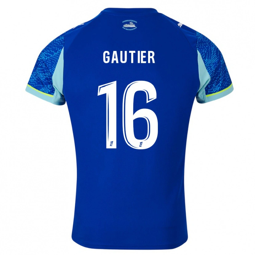 Danxen Kinder Elisa Gautier #16 Himmelblau Weiß Ausweichtrikot Trikot 2025/26 T-Shirt