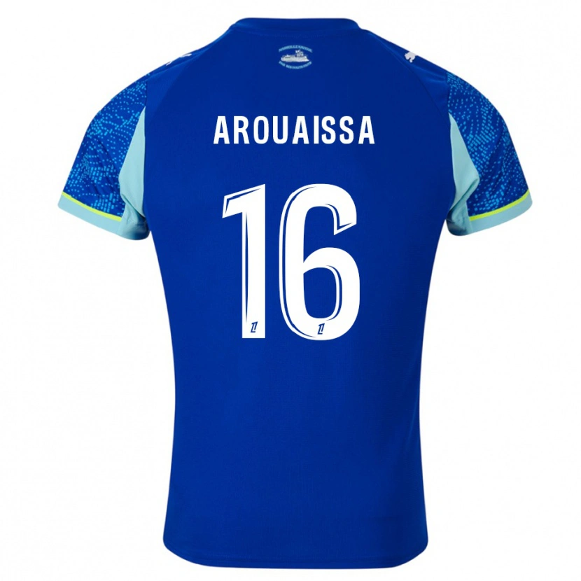 Danxen Kinder Ines Arouaissa #16 Himmelblau Weiß Ausweichtrikot Trikot 2025/26 T-Shirt
