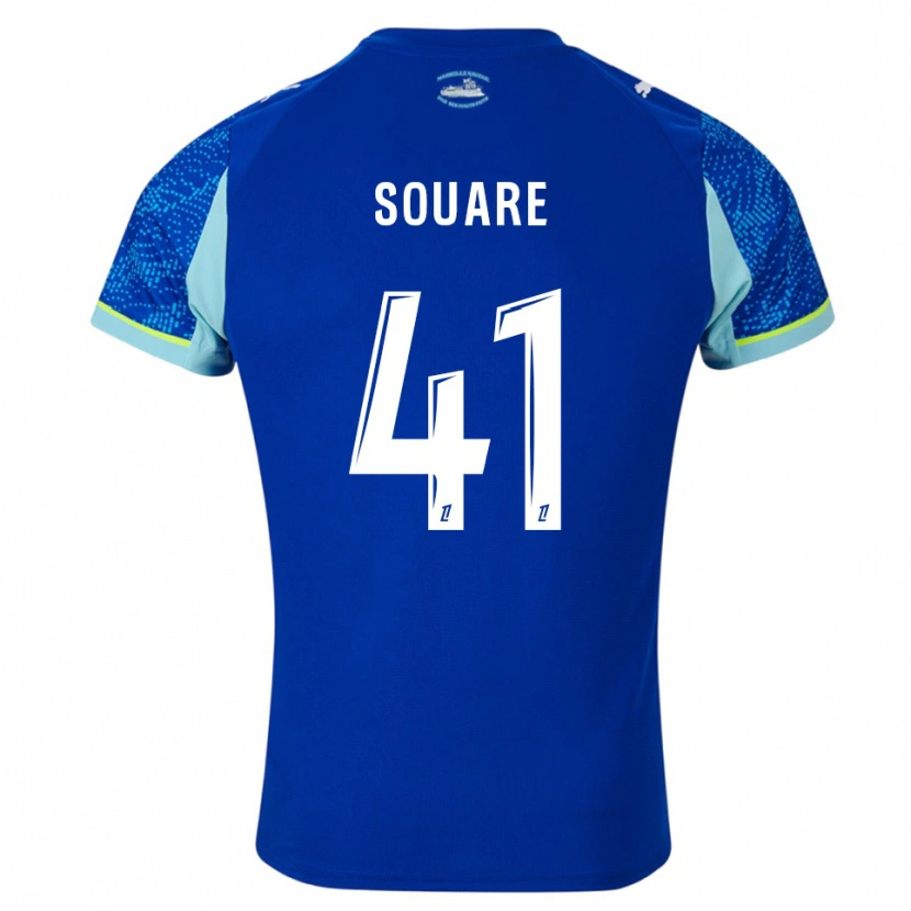 Danxen Kinder Cheick Souare #41 Himmelblau Weiß Ausweichtrikot Trikot 2025/26 T-Shirt