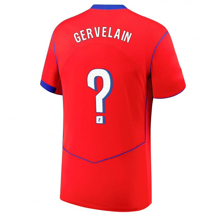 Danxen Kinder Jordan Gervelain #0 Rot Blau Weiß Ausweichtrikot Trikot 2025/26 T-Shirt
