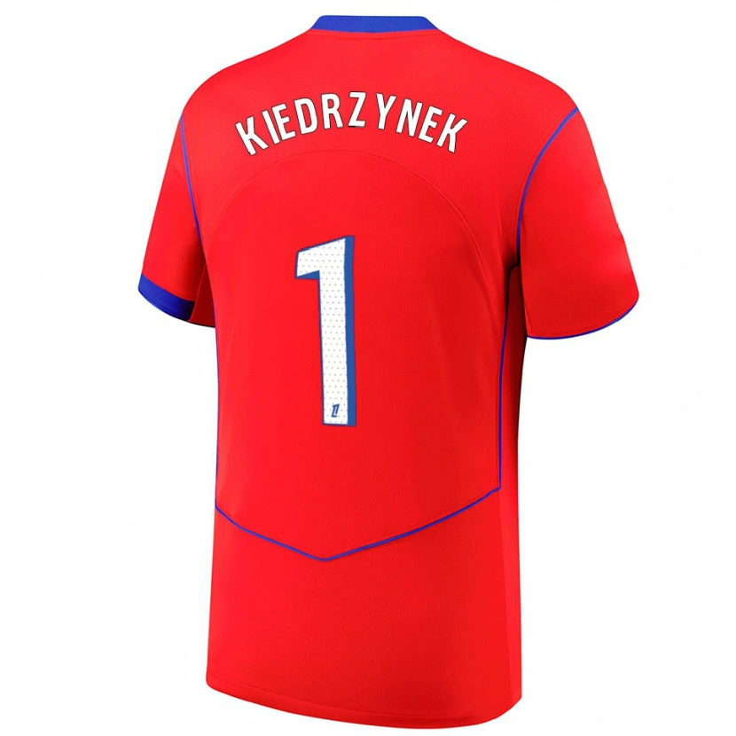 Danxen Kinder Katarzyna Kiedrzynek #1 Rot Blau Weiß Ausweichtrikot Trikot 2025/26 T-Shirt