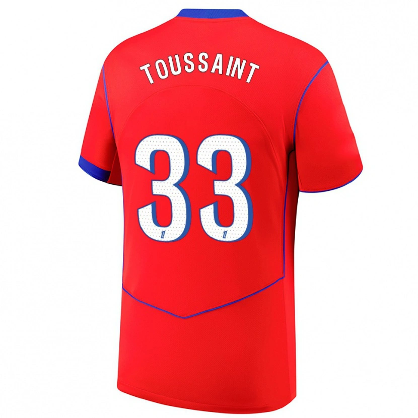 Danxen Kinder Océane Toussaint #33 Rot Blau Weiß Ausweichtrikot Trikot 2025/26 T-Shirt