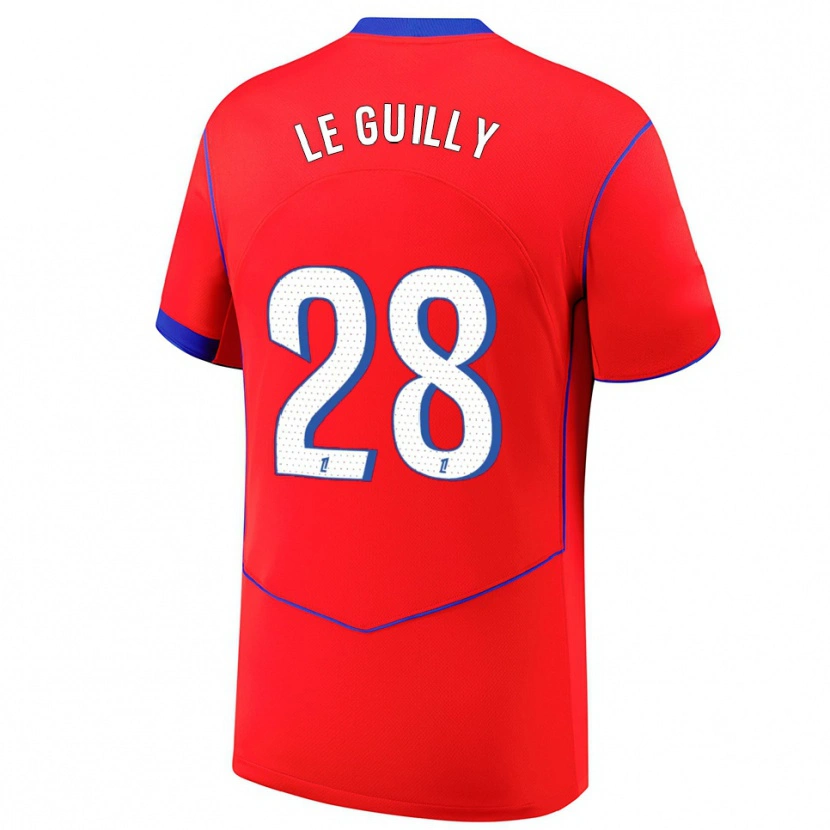 Danxen Kinder Jade Le Guilly #28 Rot Blau Weiß Ausweichtrikot Trikot 2025/26 T-Shirt