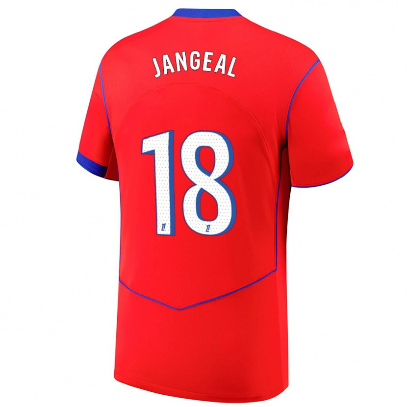Danxen Kinder Mathis Jangeal #18 Rot Blau Weiß Ausweichtrikot Trikot 2025/26 T-Shirt