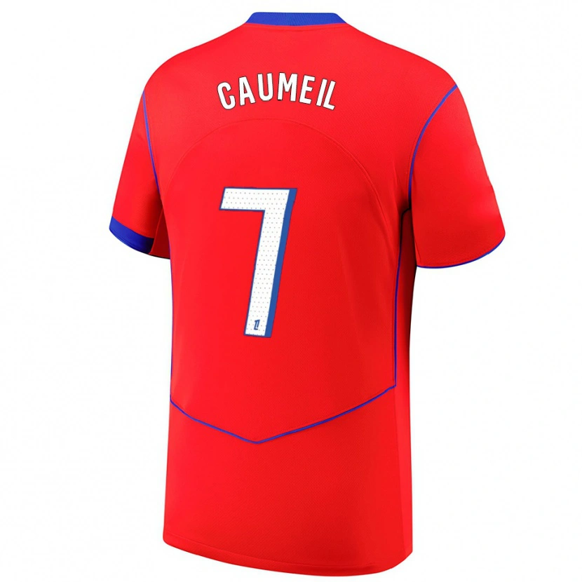 Danxen Kinder Paul Caumeil #7 Rot Blau Weiß Ausweichtrikot Trikot 2025/26 T-Shirt