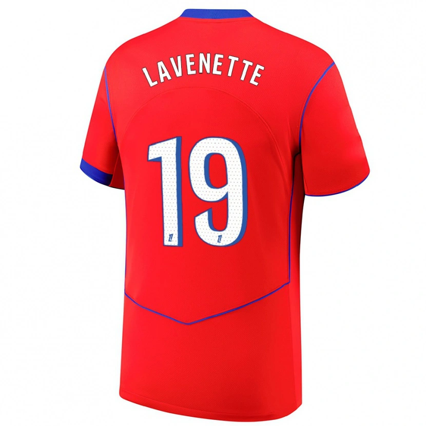 Danxen Kinder Mathias Lavenette #19 Rot Blau Weiß Ausweichtrikot Trikot 2025/26 T-Shirt
