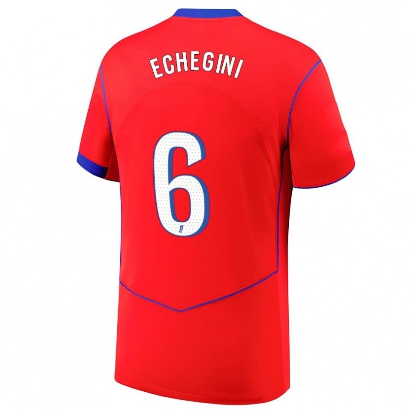 Danxen Kinder Joe Echegini #6 Rot Blau Weiß Ausweichtrikot Trikot 2025/26 T-Shirt