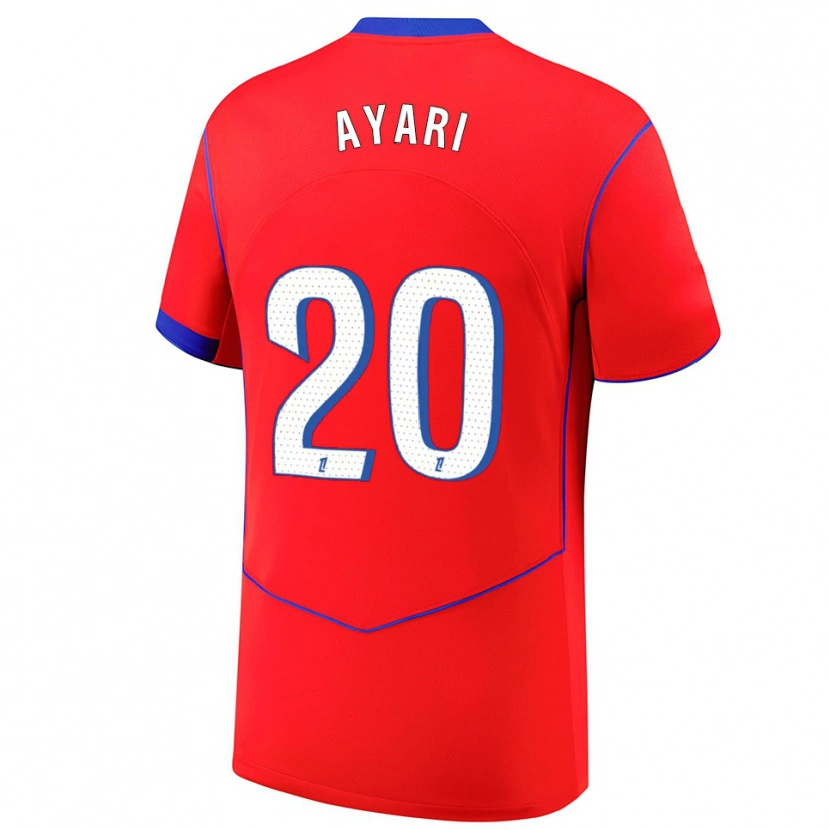 Danxen Kinder Adam Ayari #20 Rot Blau Weiß Ausweichtrikot Trikot 2025/26 T-Shirt
