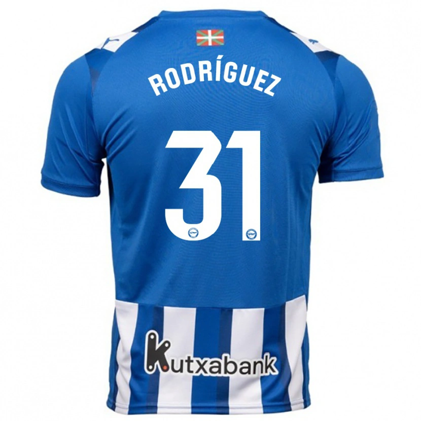 Danxen Herren Adrián Rodríguez #31 Blau Weiß Heimtrikot Trikot 2025/26 T-Shirt