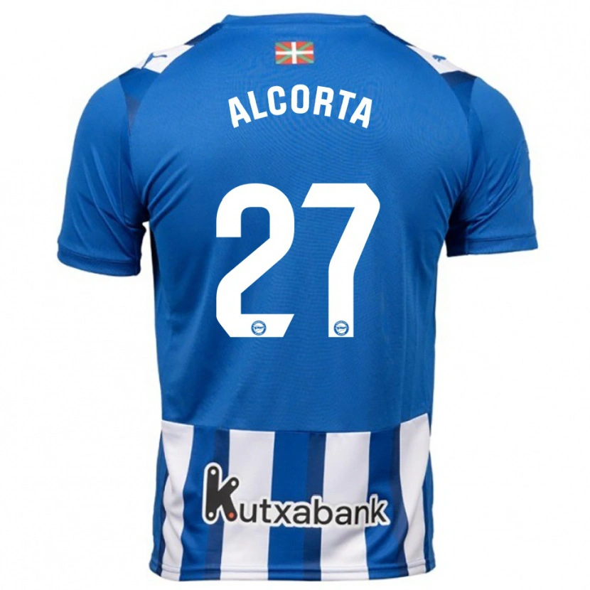 Danxen Herren Alaitz Alcorta #27 Blau Weiß Heimtrikot Trikot 2025/26 T-Shirt