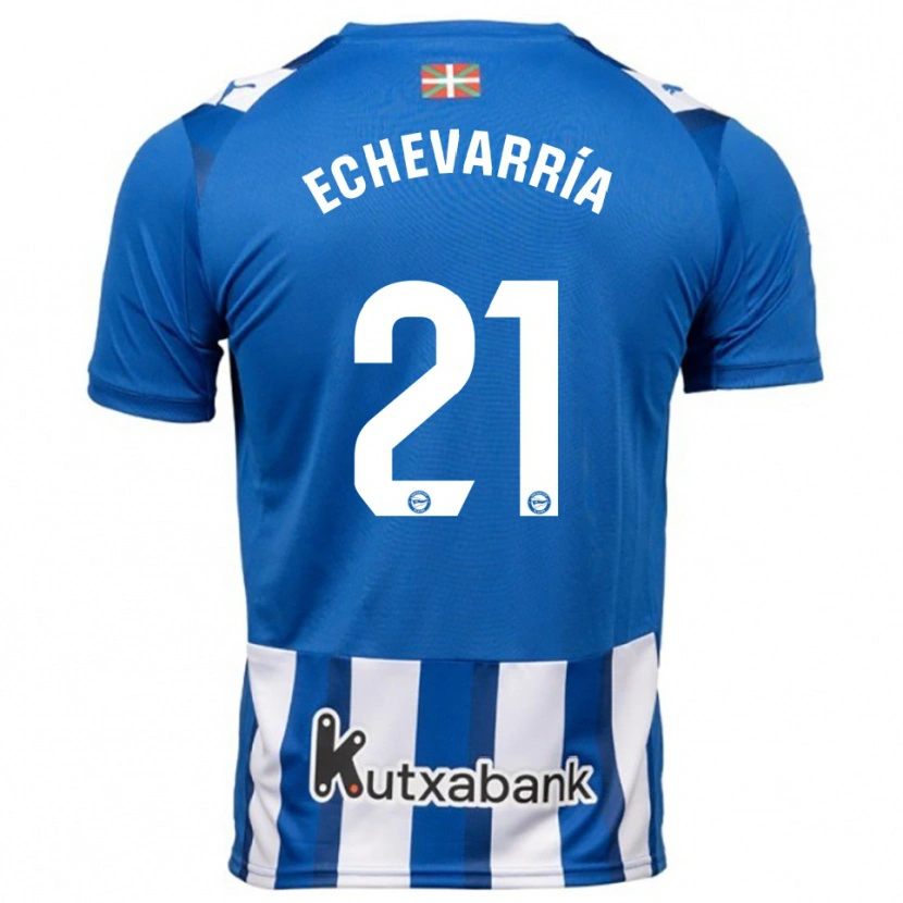 Danxen Herren Martin Echevarría #21 Blau Weiß Heimtrikot Trikot 2025/26 T-Shirt