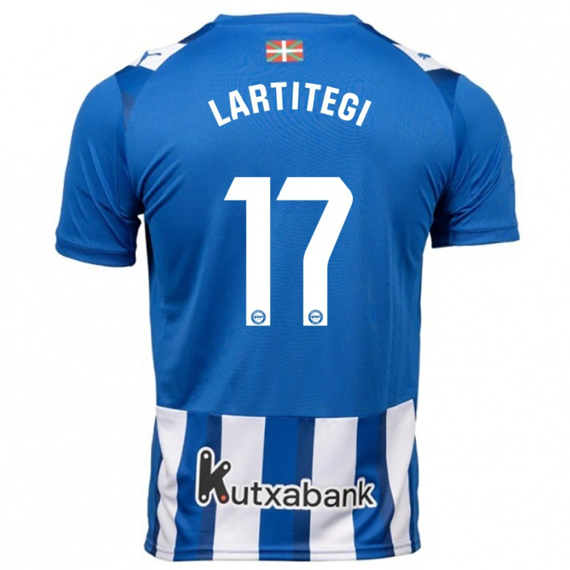 Danxen Herren Julen Lartitegi #17 Blau Weiß Heimtrikot Trikot 2025/26 T-Shirt