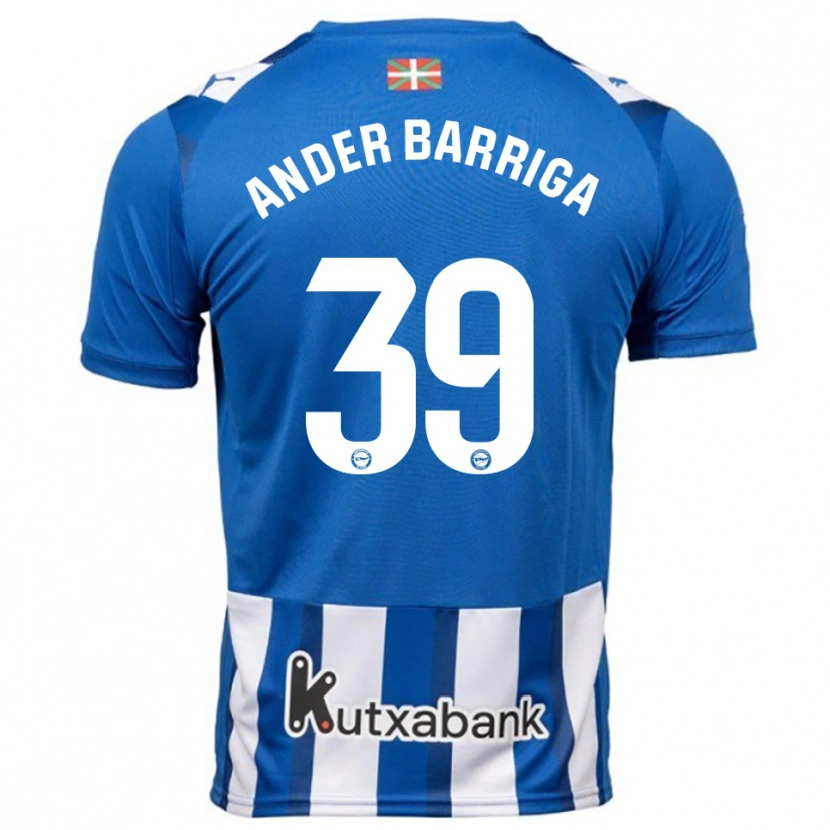 Danxen Herren Jon Ander Barriga #39 Blau Weiß Heimtrikot Trikot 2025/26 T-Shirt