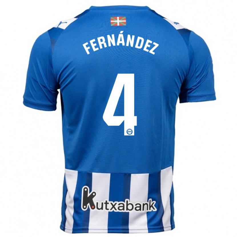 Danxen Herren Aritz Fernández #4 Blau Weiß Heimtrikot Trikot 2025/26 T-Shirt