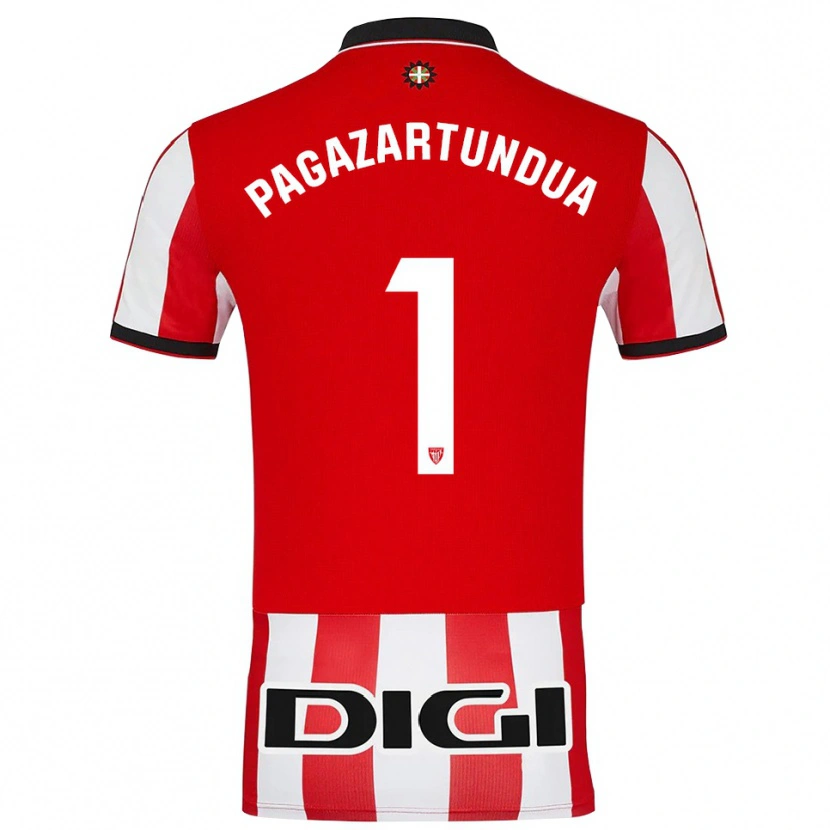 Danxen Herren Iker Pagazartundua #1 Rot Weiß Heimtrikot Trikot 2025/26 T-Shirt