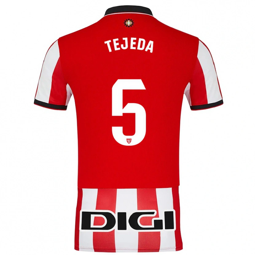 Danxen Herren Diego Tejeda #5 Rot Weiß Heimtrikot Trikot 2025/26 T-Shirt
