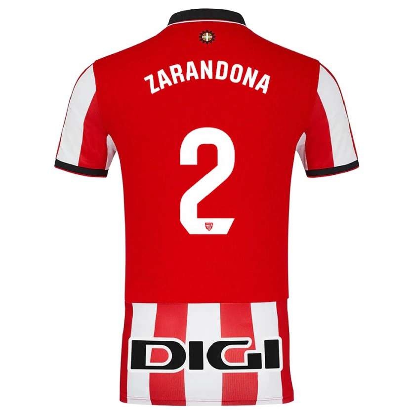 Danxen Herren Telmo Zarandona #2 Rot Weiß Heimtrikot Trikot 2025/26 T-Shirt