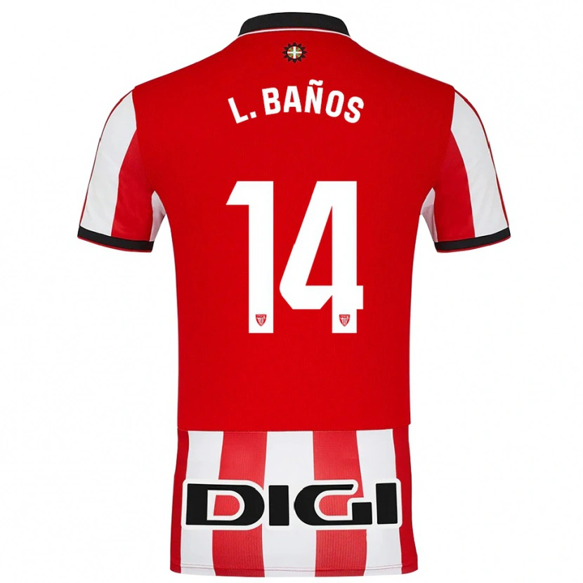 Danxen Herren Leire Baños Indakoetxea #14 Rot Weiß Heimtrikot Trikot 2025/26 T-Shirt