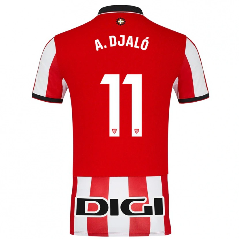 Danxen Herren Álvaro Djaló #11 Rot Weiß Heimtrikot Trikot 2025/26 T-Shirt