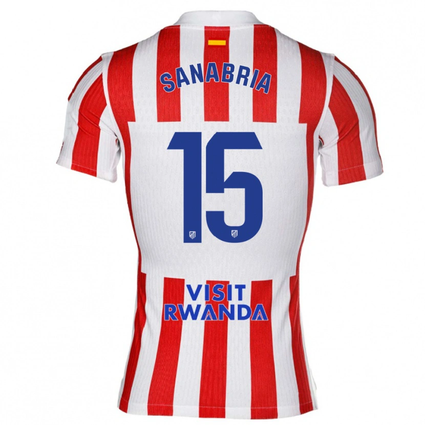 Danxen Herren Juan Sanabria #15 Rot Weiß Heimtrikot Trikot 2025/26 T-Shirt