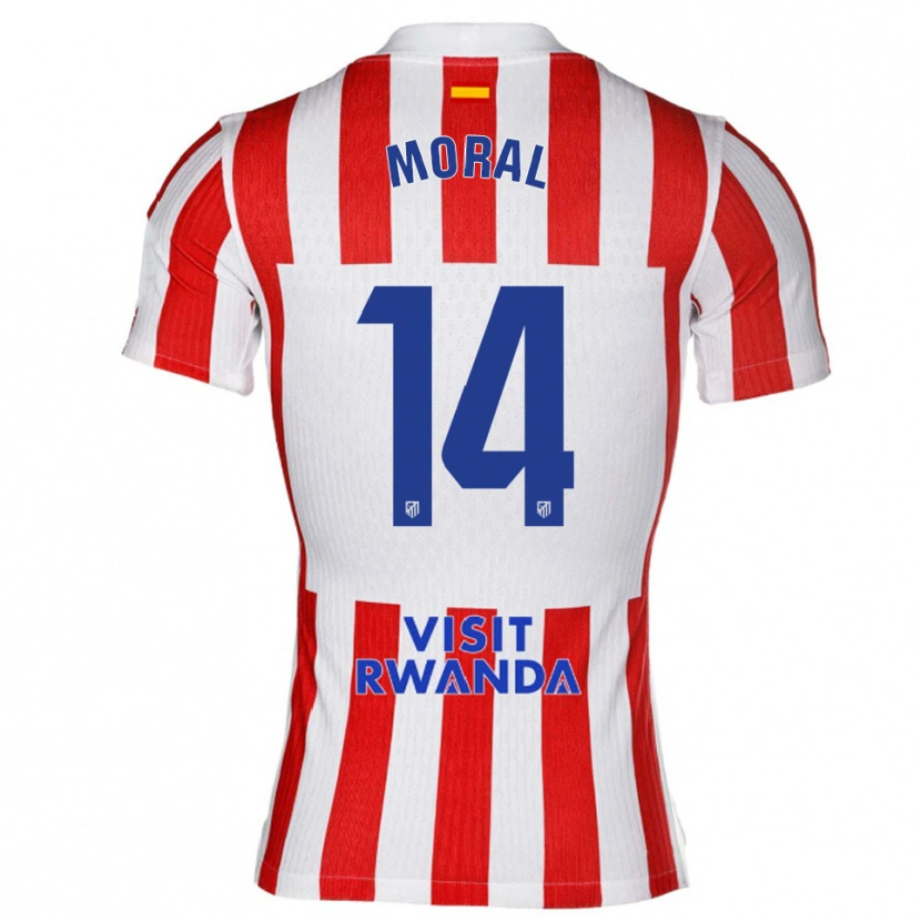 Danxen Herren Lucía Moral #14 Rot Weiß Heimtrikot Trikot 2025/26 T-Shirt