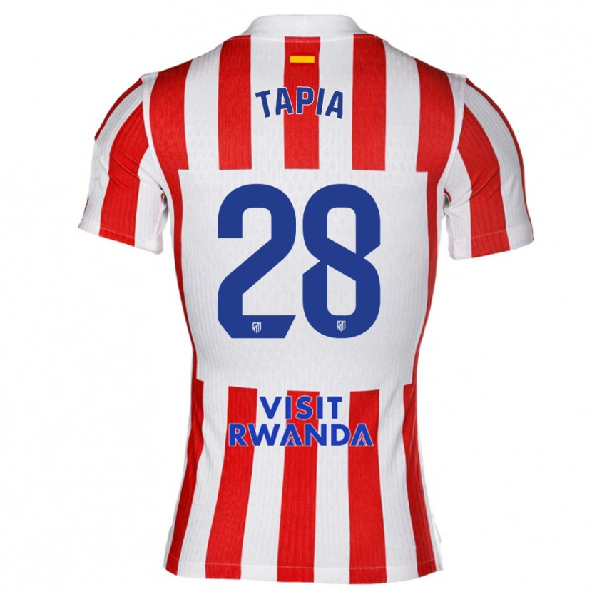 Danxen Herren Unai Tapia #28 Rot Weiß Heimtrikot Trikot 2025/26 T-Shirt