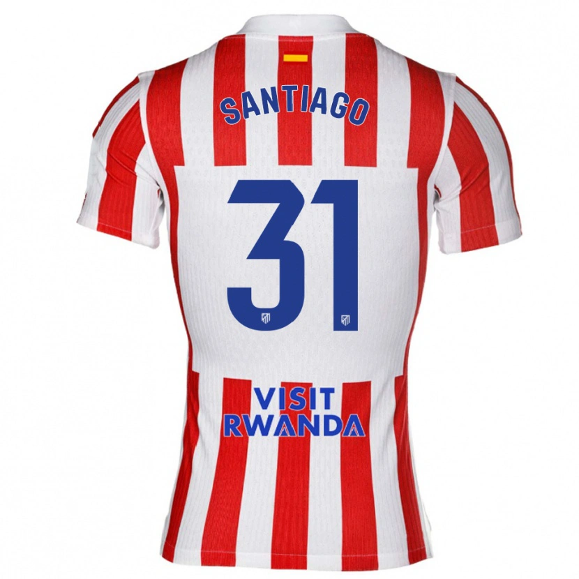 Danxen Herren Abraham Santiago #31 Rot Weiß Heimtrikot Trikot 2025/26 T-Shirt
